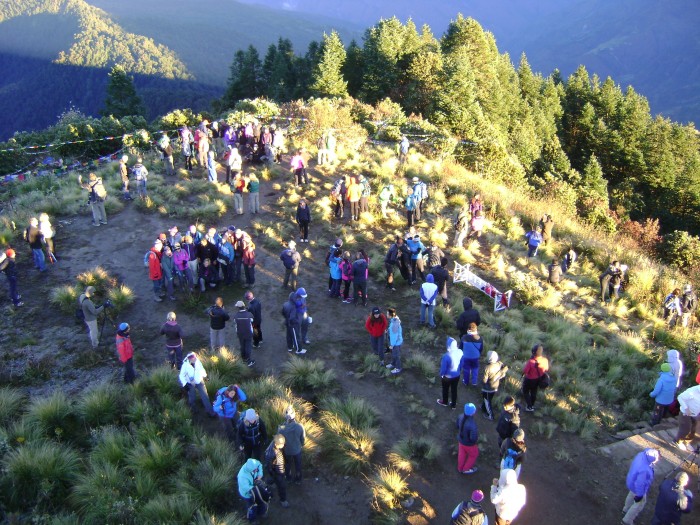 Trekking in Nepal during monsoon season.